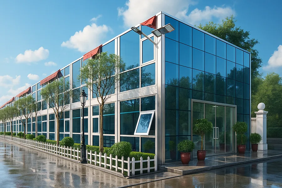 Completed prefab building project